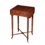 A GEORGE III MAHOGANY SMALL WORK-TABLE