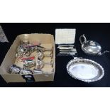 A COLLECTION OF SILVER PLATED ITEMS