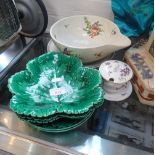 A COLLECTION OF WEDGWOOD LEAF PLATES