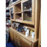 A CONTEMPORARY PALE OAK DRESSER, 160cm wide