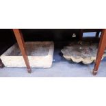 A RECONSTITUTED STONE RUSTIC SINK