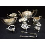 A SILVER PLATED TEASET