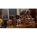 A COLLECTION OF AFRICAN CARVED HARDWOOD BUSTS