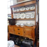 AN EDWARDIAN PALE OAK DRESSER