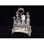 A 19TH CENTURY SILVER PLATED CRUET