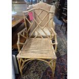 A BAMBOO CONSERVATORY ARMCHAIR