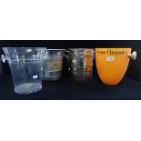 A COLLECTION OF CHAMPAGNE ICE BUCKETS