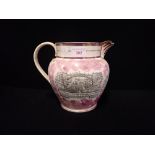 NELSON INTEREST; A SUNDERLAND LUSTRE JUG