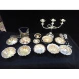 A COLLECTION OF SILVER PLATED DISHES