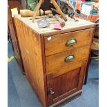 AN EDWARDIAN PINE CUPBOARD