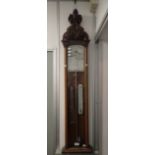 A VICTORIAN OAK CASED FITZROY BAROMETER