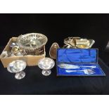 A COLLECTION OF SILVER PLATED WARES