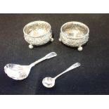 A PAIR OF EARLY VICTORIAN SILVER SALTS