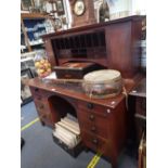 A WALNUT ARTS AND CRAFTS STYLE DESK