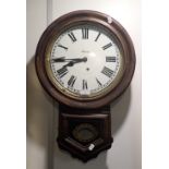 AN EARLY 20TH CENTURY ANSONIA DROP DIAL WALL CLOCK