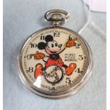 AN INGERSOLL MICKEY MOUSE POCKET WATCH