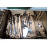 A QUANTITY OF SILVER PLATED 'SHELL' CUTLERY