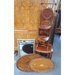 A MAHOGANY FOLDING CAKE STAND