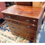 A GEORGE III MAHOGANY CHEST OF DRAWERS