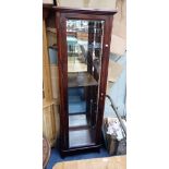 A REPRODUCTION GLAZED MAHOGANY DISPLAY CABINET