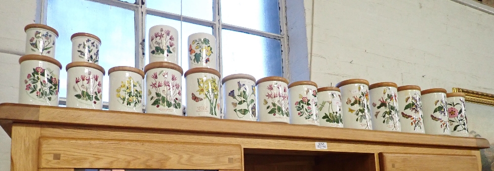 A LARGE COLLECTION OF PORTMEIRION BOTANICAL GARDEN STORAGE JARS