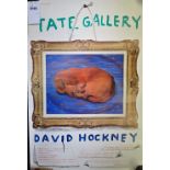DAVID HOCKNEY; 'A RETROSPECTIVE' POSTER