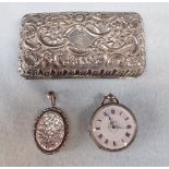 A VICTORIAN SILVER REPOUSSE CASE