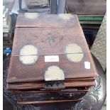 A CHINESE HARDWOOD DRESSING BOX