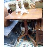 A GEORGE III OAK TRIPOD TABLE