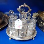 A 19TH CENTURY SILVER PLATED CRUET