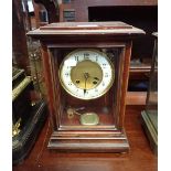 AN EDWARDIAN MANTEL CLOCK