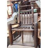 AN 18TH CENTURY 'IRISH' TURNED WOODEN CHAIR