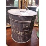 A VICTORIAN TIN KITCHEN CANISTER, 'LUMP-SUGAR'