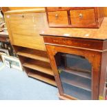 A VICTORIAN WALNUT MUSIC CABINET