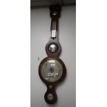 A 19TH CENTURY MAHOGANY CASED WHEEL BAROMETER