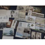 A LARGE COLLECTION OF LATE 19TH CENTURY AND LATER SKETCHBOOKS, LOOSE DRAWINGS, WATERCOLOURS ETC