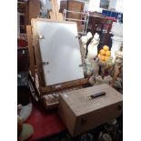 A MODERN ARTIST'S PORTABLE EASEL, WITH PAINTS