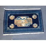 A BLUE GROUND CHINESE RUG