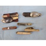 A COLLECTION OF CAMPAIGN FOLDING CUTLERY