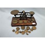 A SET OF VICTORIAN BRASS POSTAL SCALES