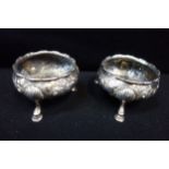 A PAIR OF SILVER SALTS