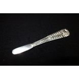 A GEORGE III SILVER TOOTH BRUSH