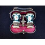 A PAIR OF ENAMELLED OPERA GLASSES