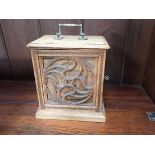 A GOTHIC REVIVAL OAK JEWELLERY CASKET