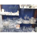 A LARGE COLLECTION OF GLASSWARE