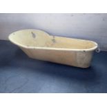 A VINTAGE ZINC BATHTUB