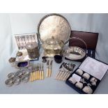 A COLLECTION OF SILVER-PLATED ITEMS