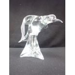 LICIO ZANETTI, MURANO: A CLEAR GLASS SCULPTURE OF A BIRD IN FLIGHT