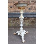 A VICTORIAN CAST IRON BIRDBATH