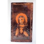 A COPPER PANEL DEPICTING CHRIST BLESSING